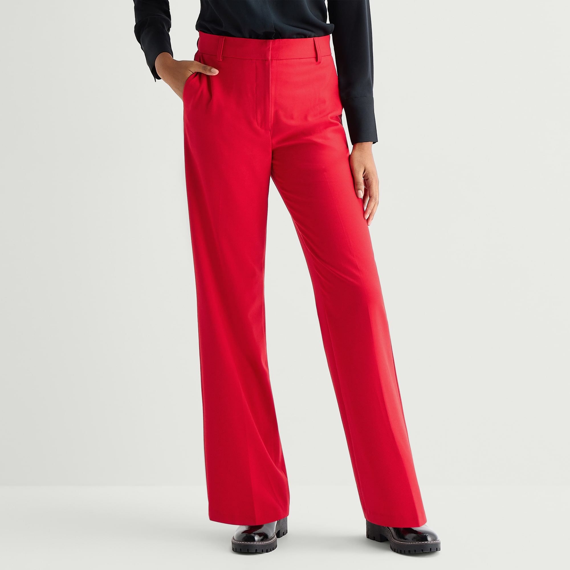 by&by Womens Juniors Wide Leg High Rise Trouser