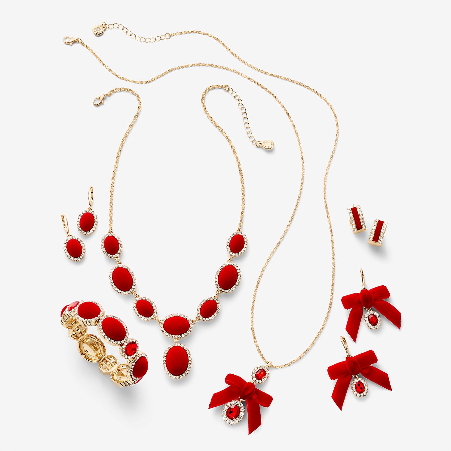 Monet Jewelry Womens Red Glass Bow Drop Earrings