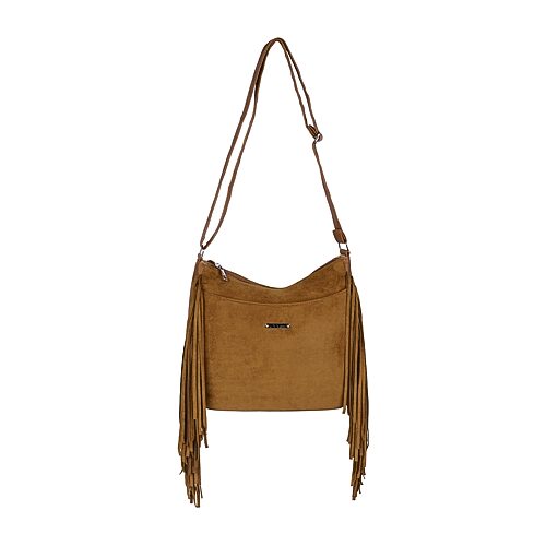 Julia Buxton Mikki Fringe Crossbody Bag In Brown