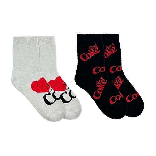 Licensed Properties Womens 2 Pair Crew Socks In Black
