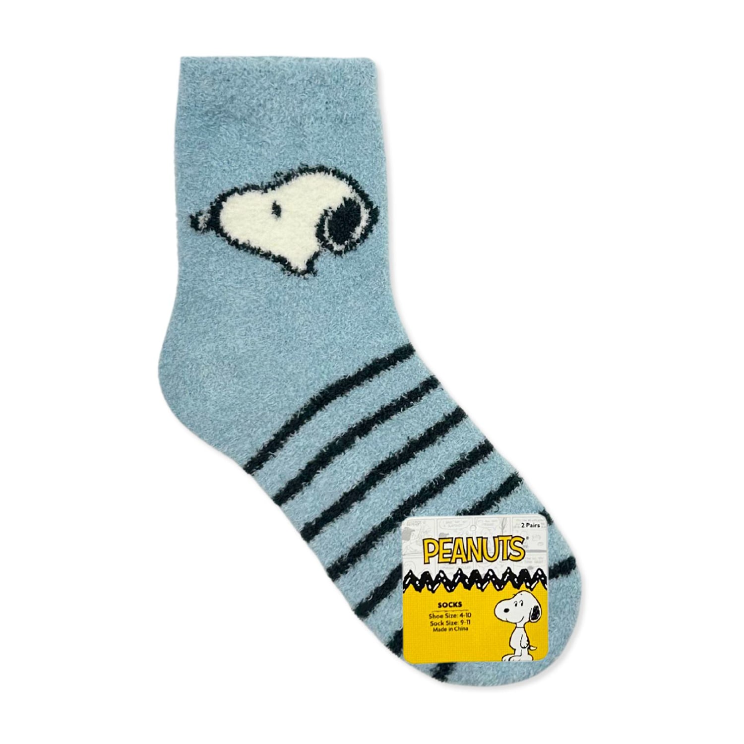 Womens 2 Pair Peanuts Crew Socks