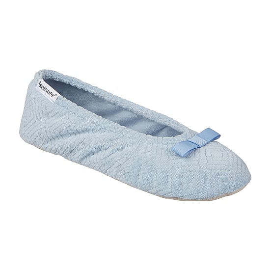 Isotoner Microterry Womens Ballerina Slippers