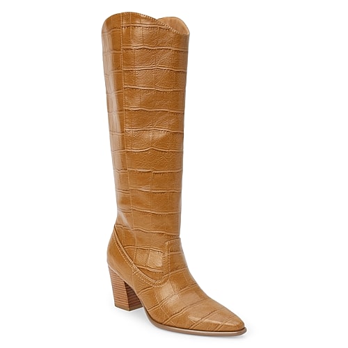 Coconuts By Matisse Womens Kirby Block Heel Dress Boots In Beige