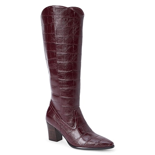 Coconuts By Matisse Womens Kirby Block Heel Dress Boots In Red