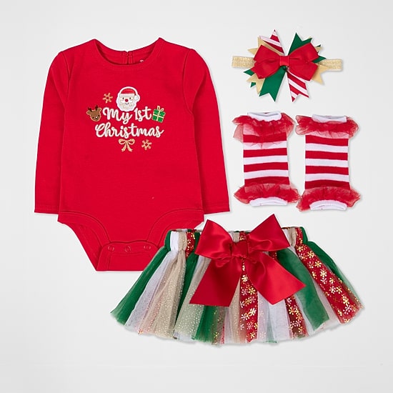 Baby Essentials My First Christmas Baby Girls 4-pc. Skirt Set