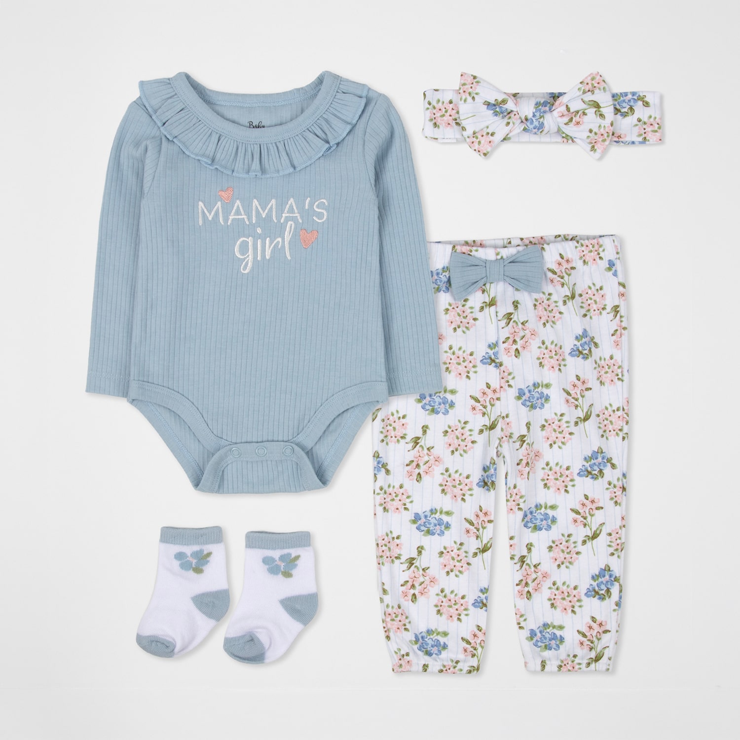 Baby Essentials Girls Knit 4-pc. Pant Set