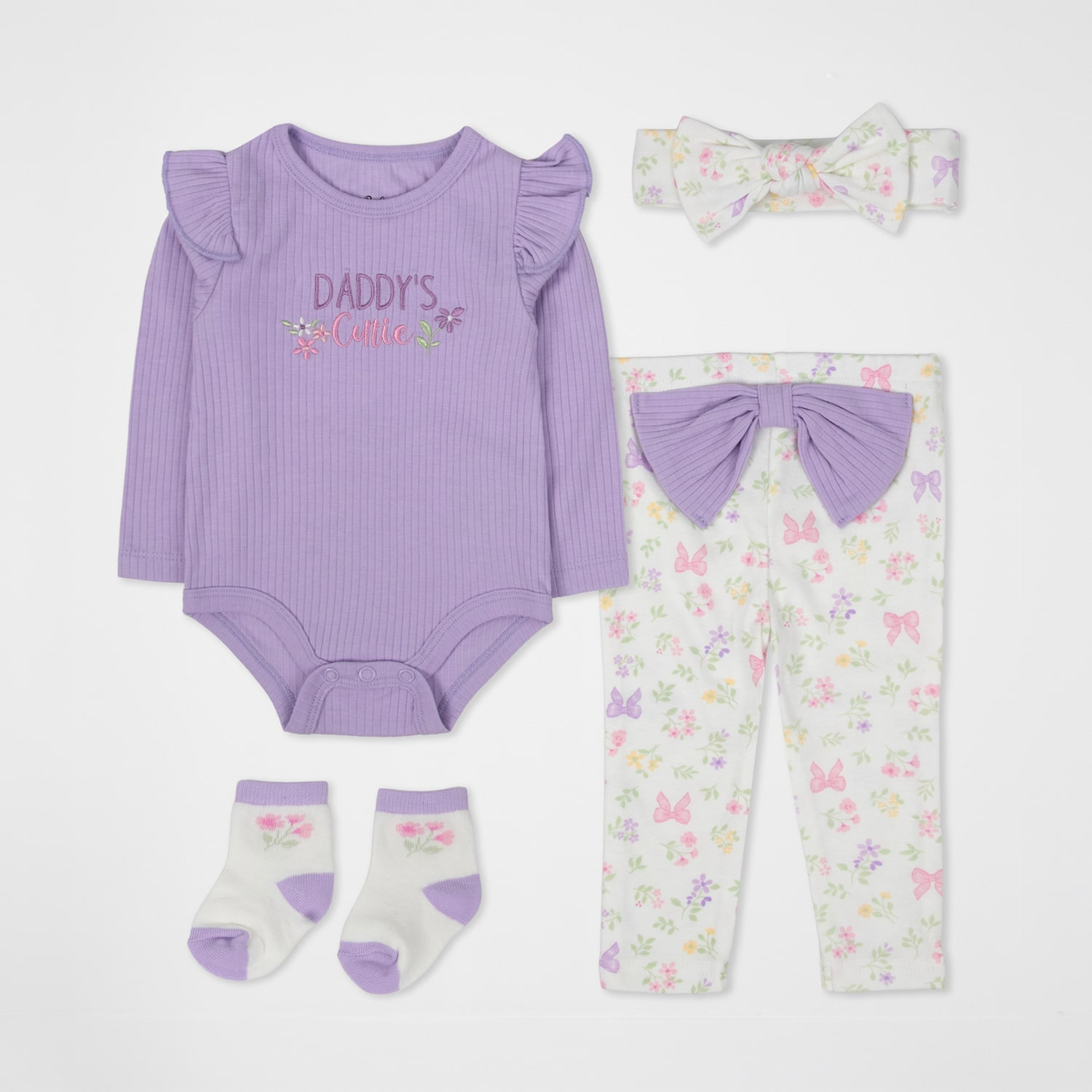 Baby Essentials Girls 4-pc. Pant Set