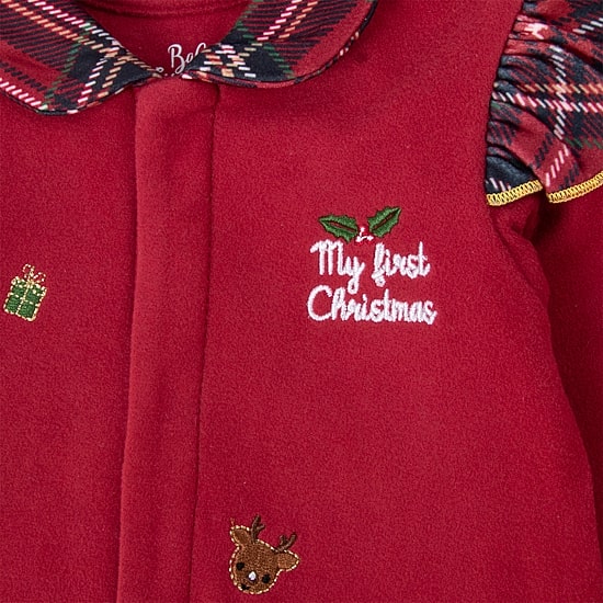 Baby Essentials My First Christmas Baby Girls 2-pc. Plaid Sleep and Play