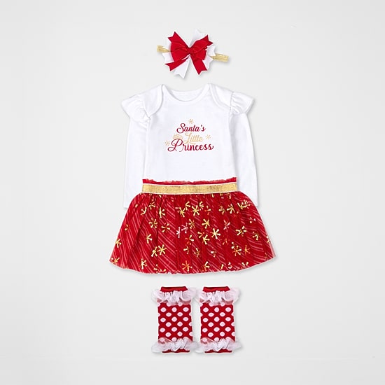 Baby Essentials Christmas Baby Girls 4-pc. Skirt Set