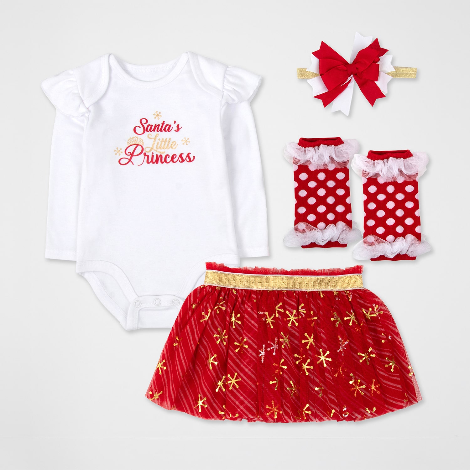 Baby Essentials Christmas Baby Girls 4-pc. Skirt Set
