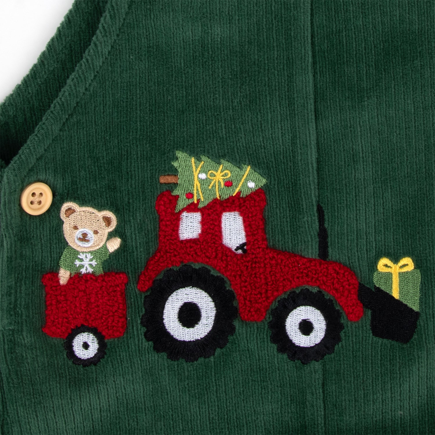 Baby Essentials Christmas Boys Corduroy 2-pc. Overall Set