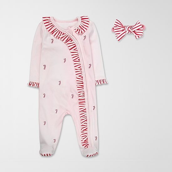 Baby Essentials Christmas Baby Girls 2-pc. Sleep and Play