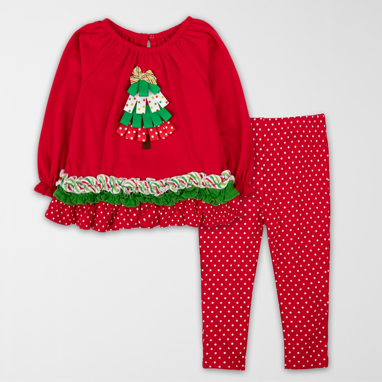 Baby Essentials Christmas Baby Girls Knit 2-pc. Pant Set