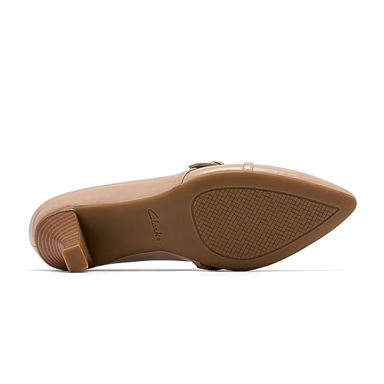 Clarks Kepley Star Womens Pointed Closed Toe Flared Heel Pumps