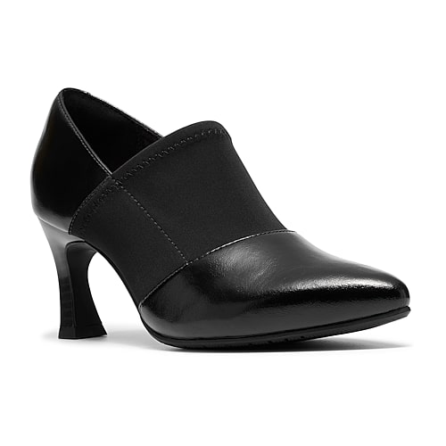 Clarks Tammitha Sleek Womens Pointed Closed Toe Flared Heel Pumps, 7 Medium, Black