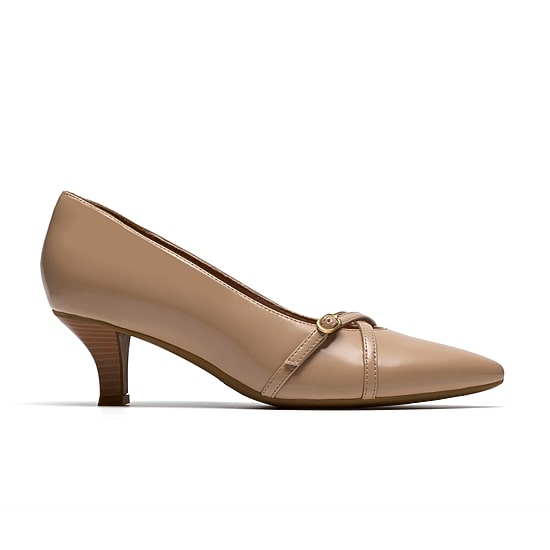 Clarks Kepley Star Womens Pointed Closed Toe Flared Heel Pumps