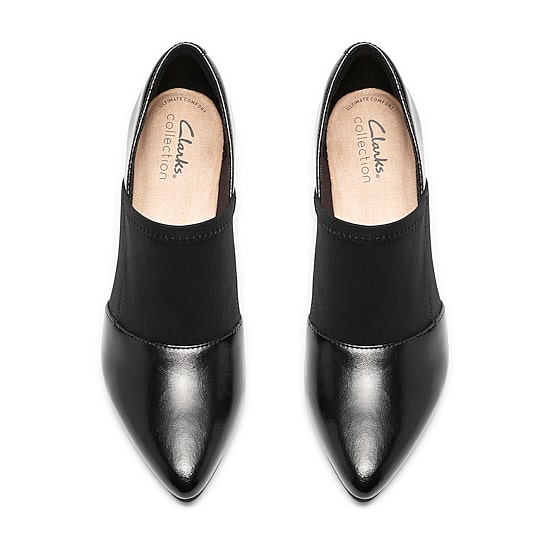 Clarks Tammitha Sleek Womens Pointed Closed Toe Flared Heel Pumps