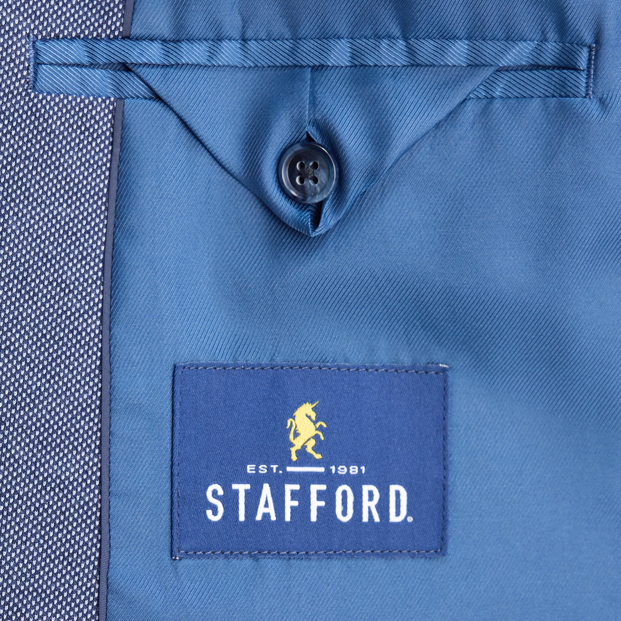Stafford Textured Knit Mens Tonal Classic Fit Sport Coat