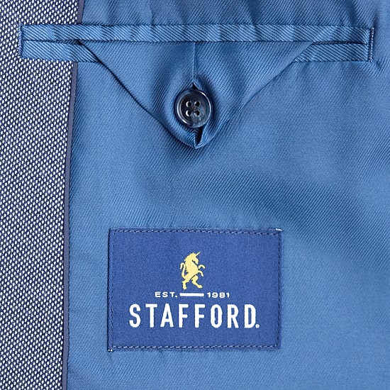 Stafford Textured Knit Mens Tonal Classic Fit Sport Coat