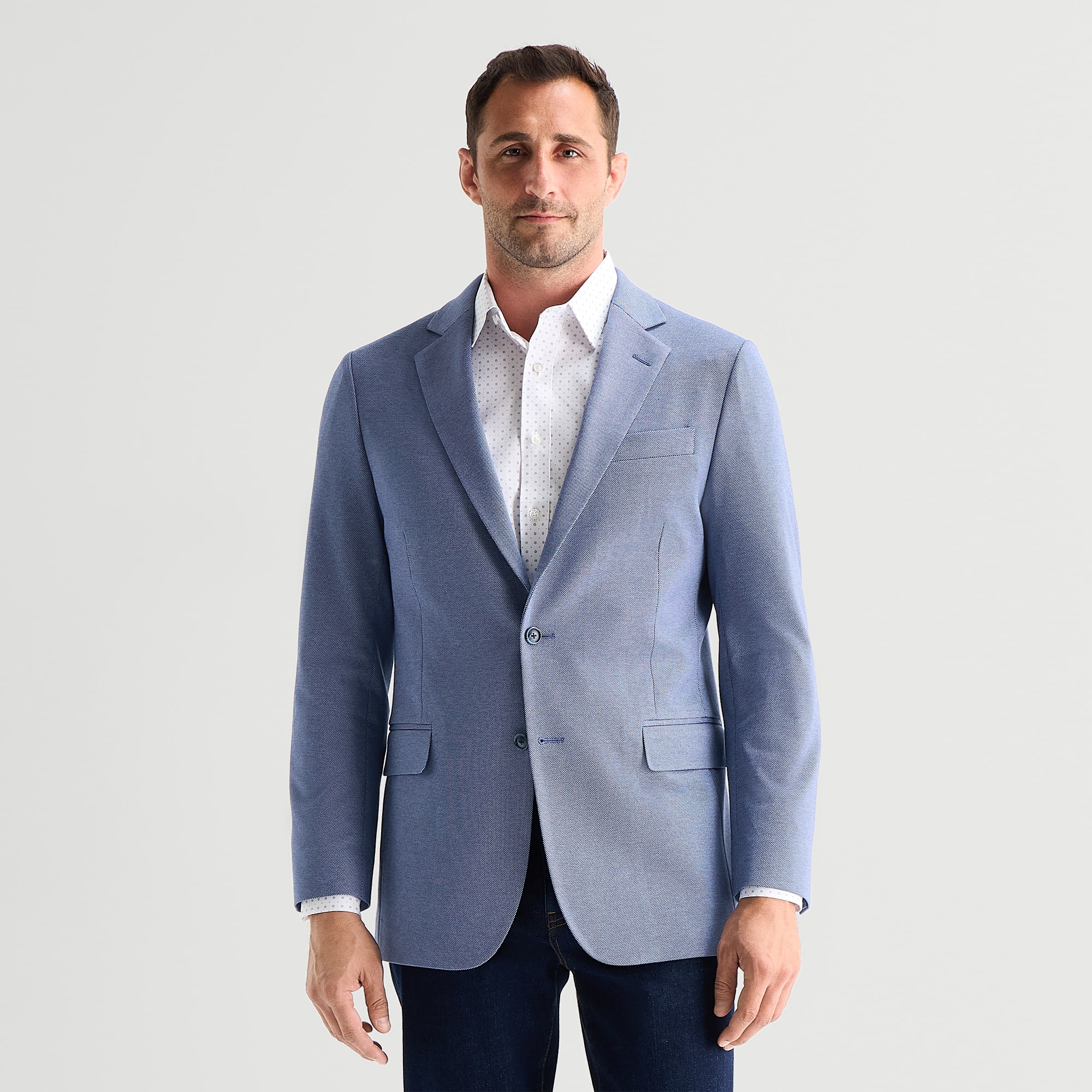 Stafford Textured Knit Mens Tonal Classic Fit Sport Coat