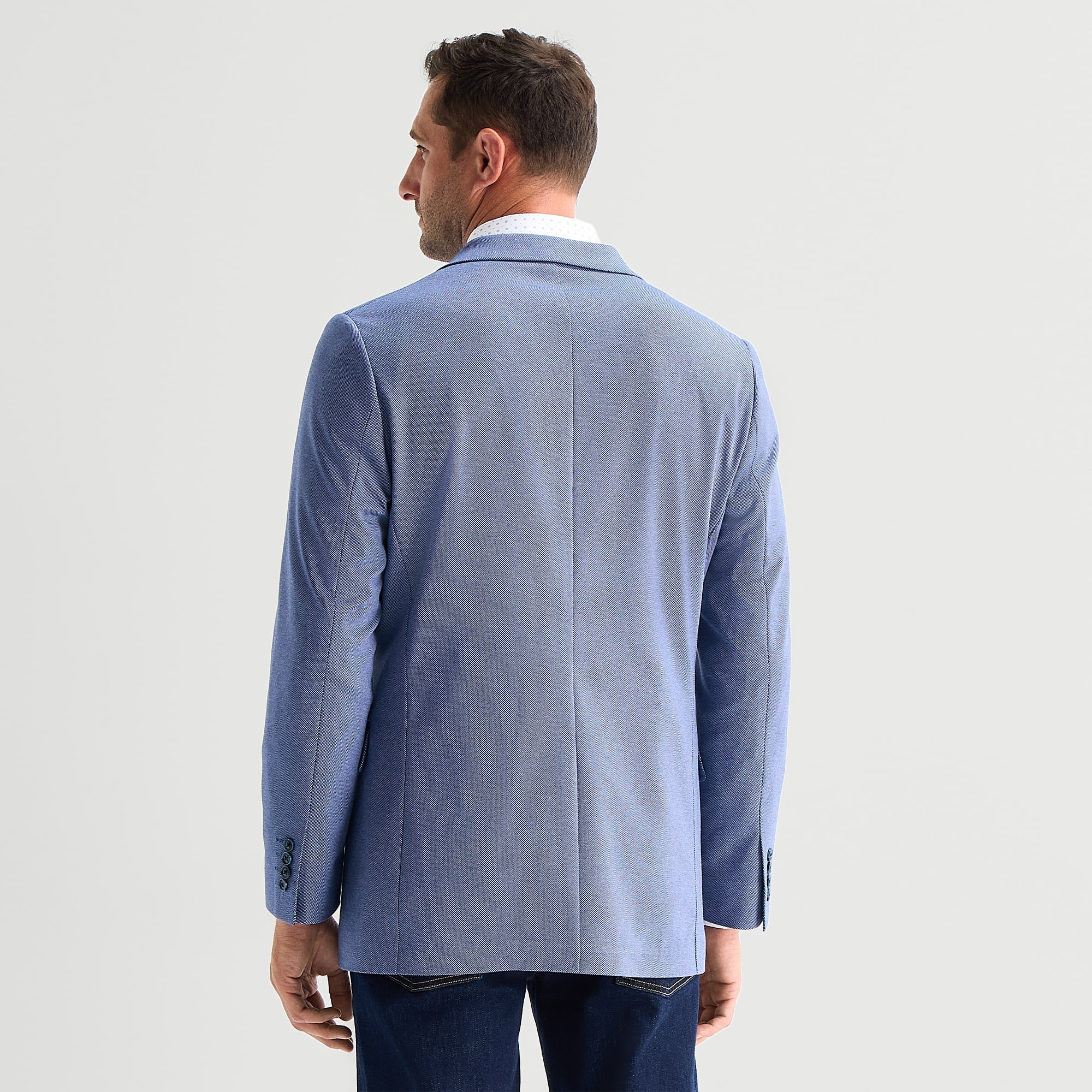 Stafford Textured Knit Mens Tonal Classic Fit Sport Coat