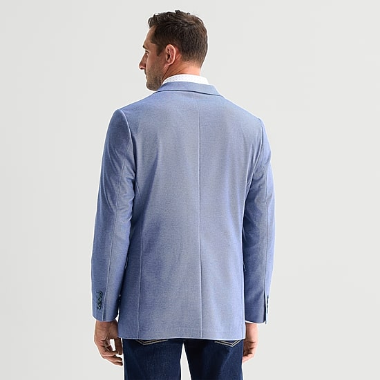 Stafford Textured Knit Mens Tonal Classic Fit Sport Coat