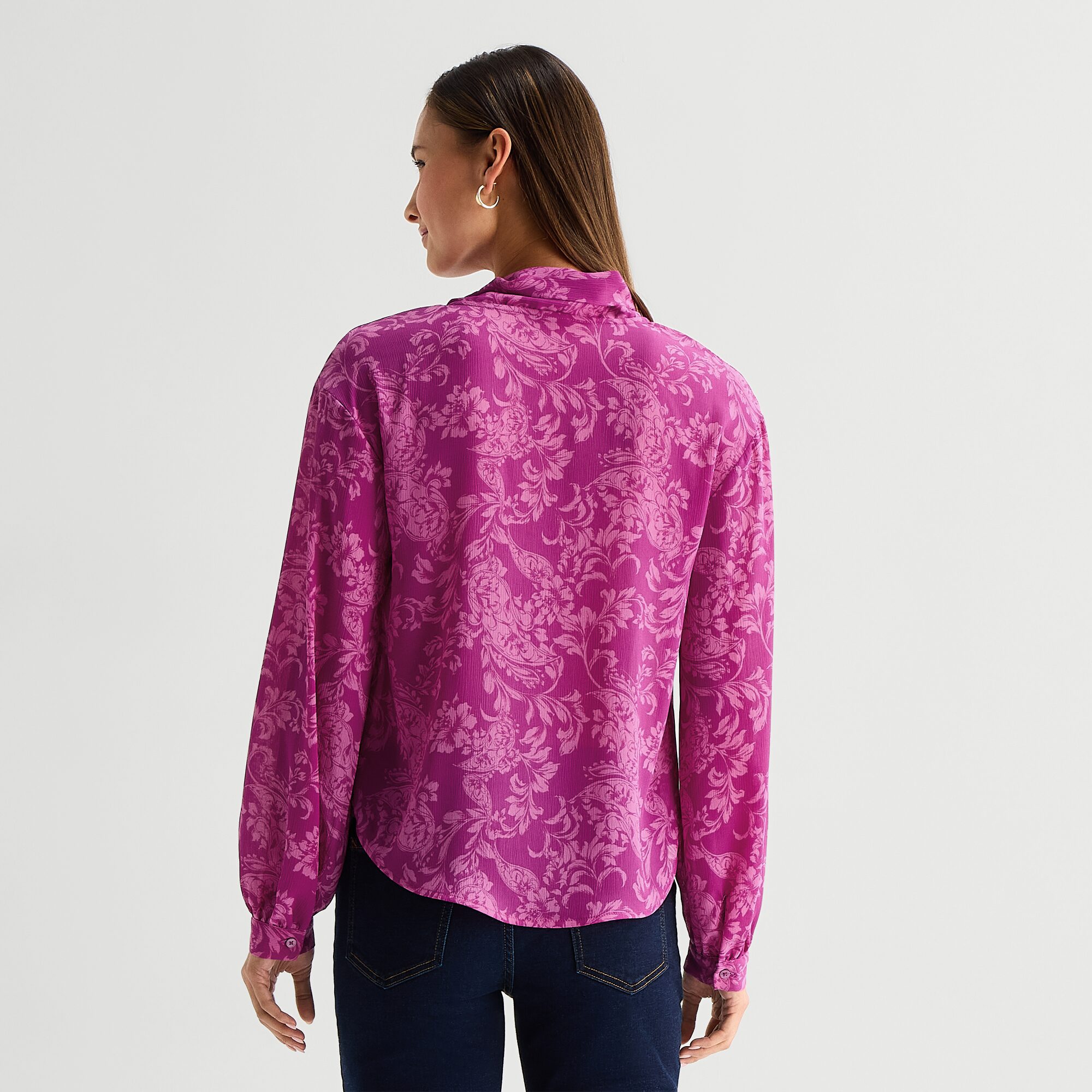 Worthington Womens Split Tie Neck Long Sleeve Blouse