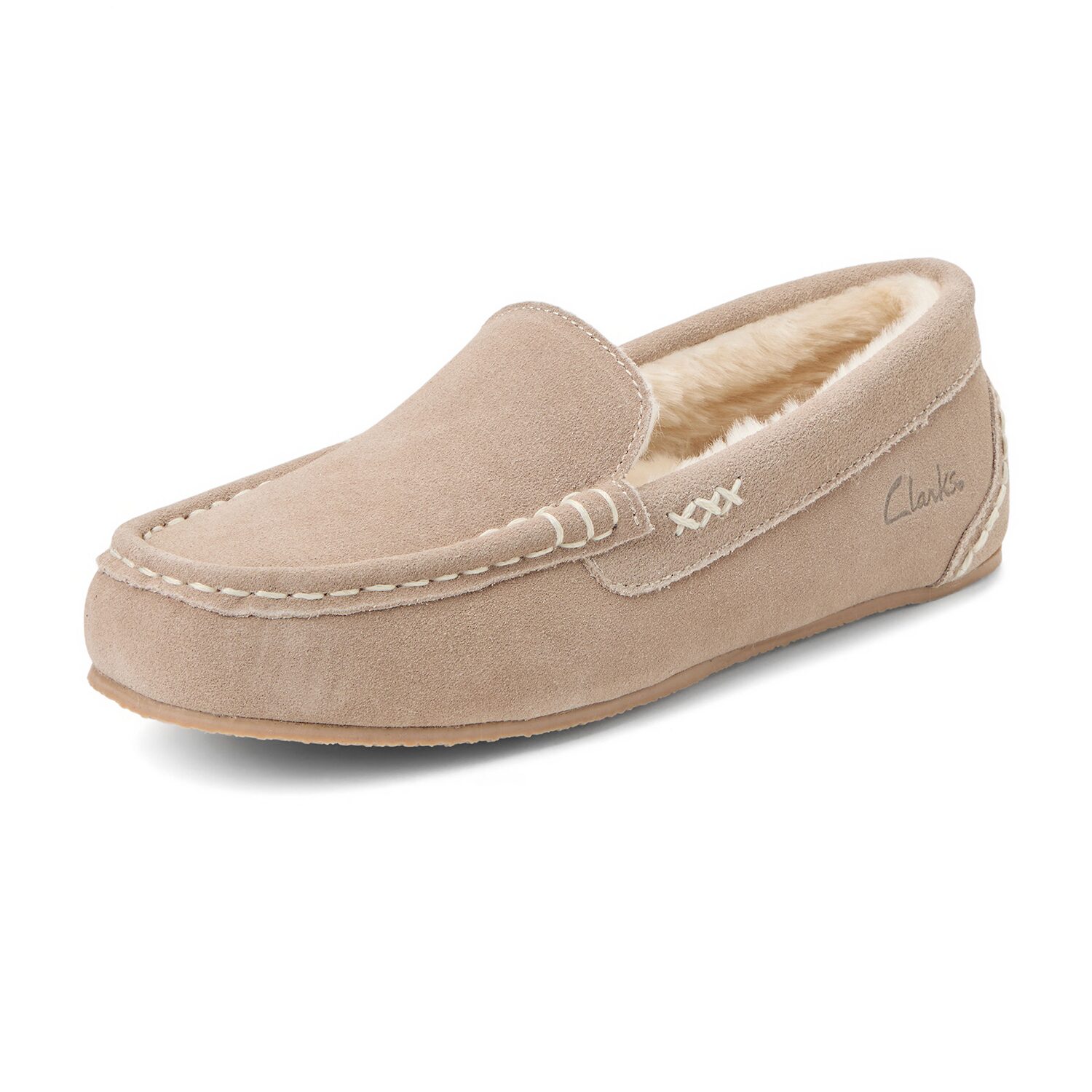 Clarks Womens Memory Foam Slip-On Slippers