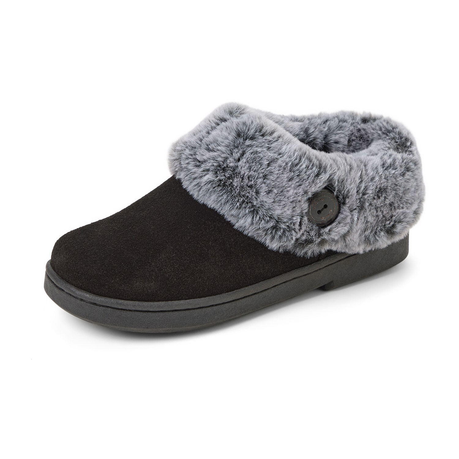 Clarks Womens Memory Foam Slip-On Slippers