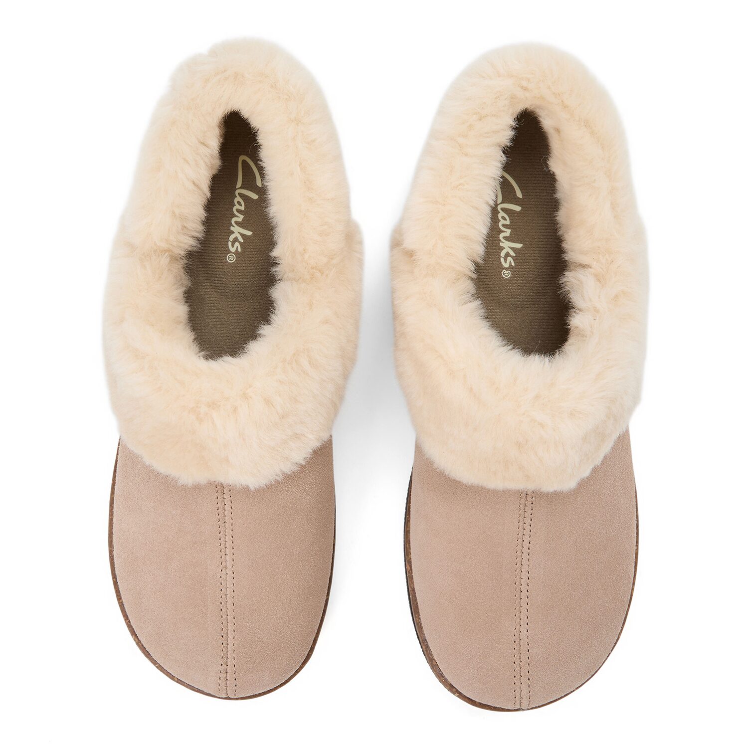 Clarks Womens Memory Foam Slip-On Slippers
