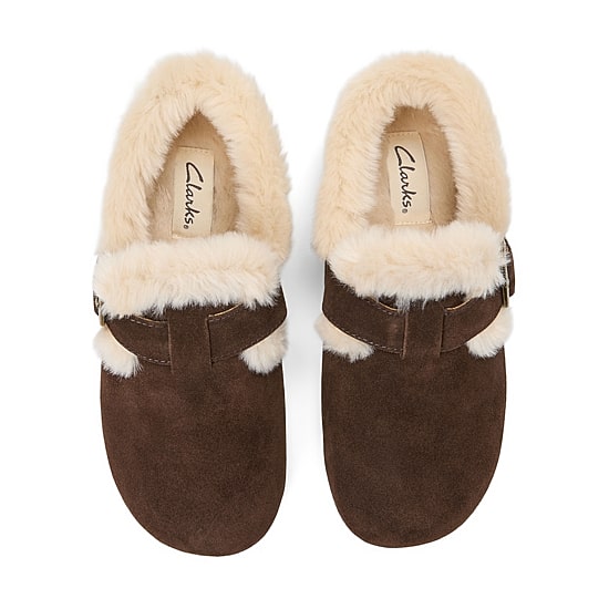 Clarks Womens Memory Foam Slip-On Slippers