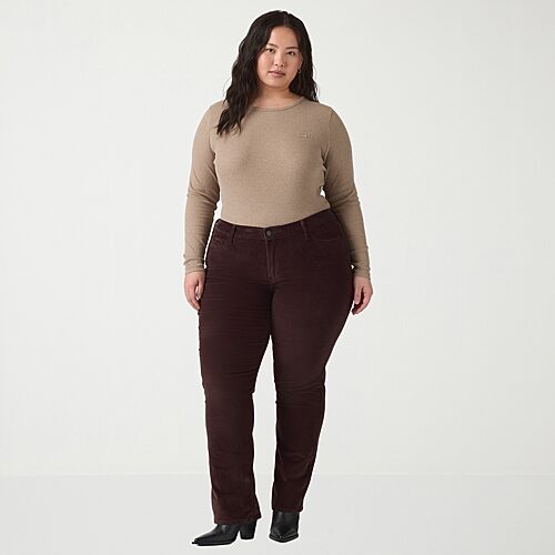 Levi 's Womens Plus Classic Straight Jean In Brown