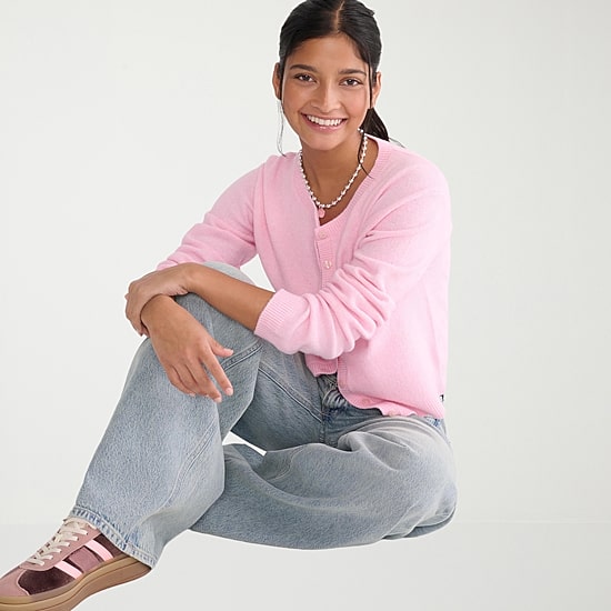 AEROPOSTALE Womens Round Neck Long Sleeve Button Juniors Cardigan