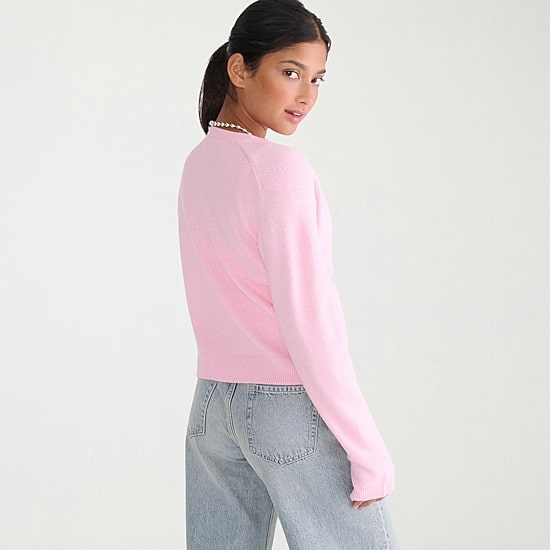 AEROPOSTALE Womens Round Neck Long Sleeve Button Juniors Cardigan