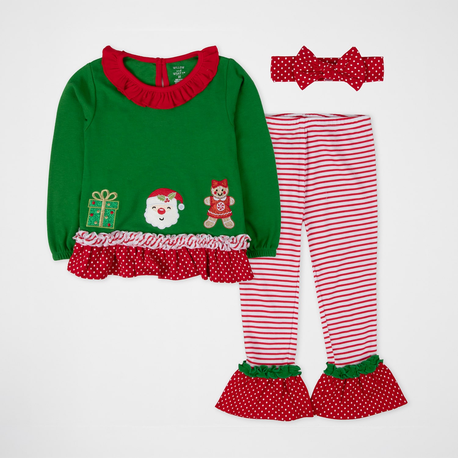 WILLOW and WYATT Toddler Girls 3-pc. Pant Set