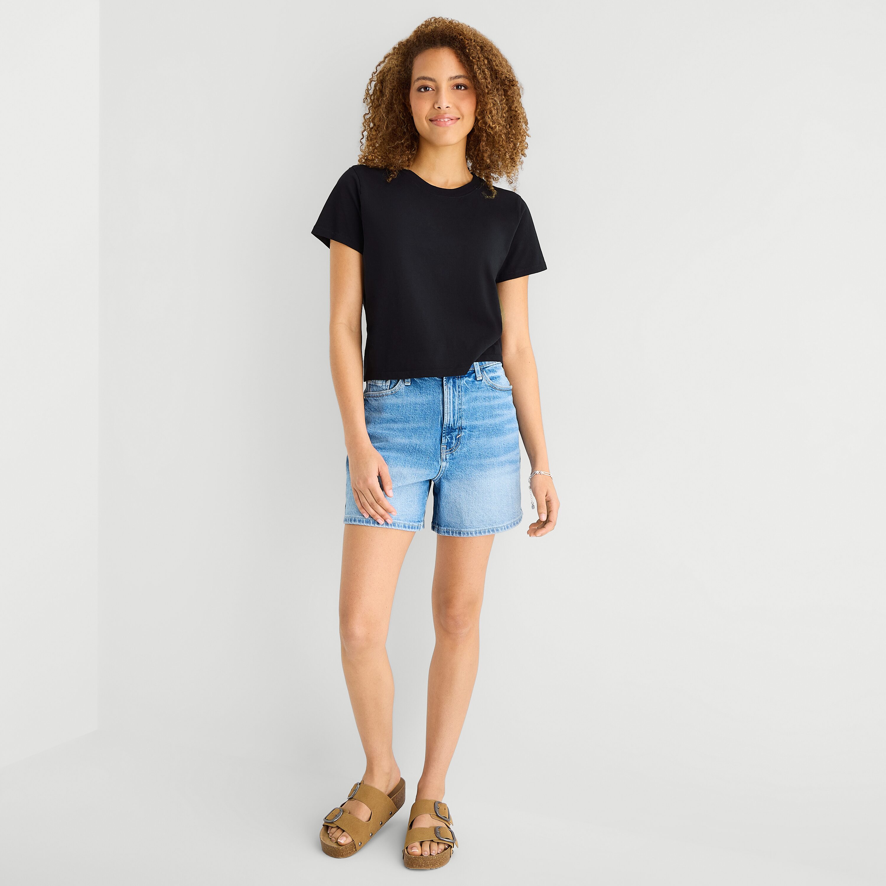 A.N.A Womens Crew Neck Short Sleeve T-Shirt