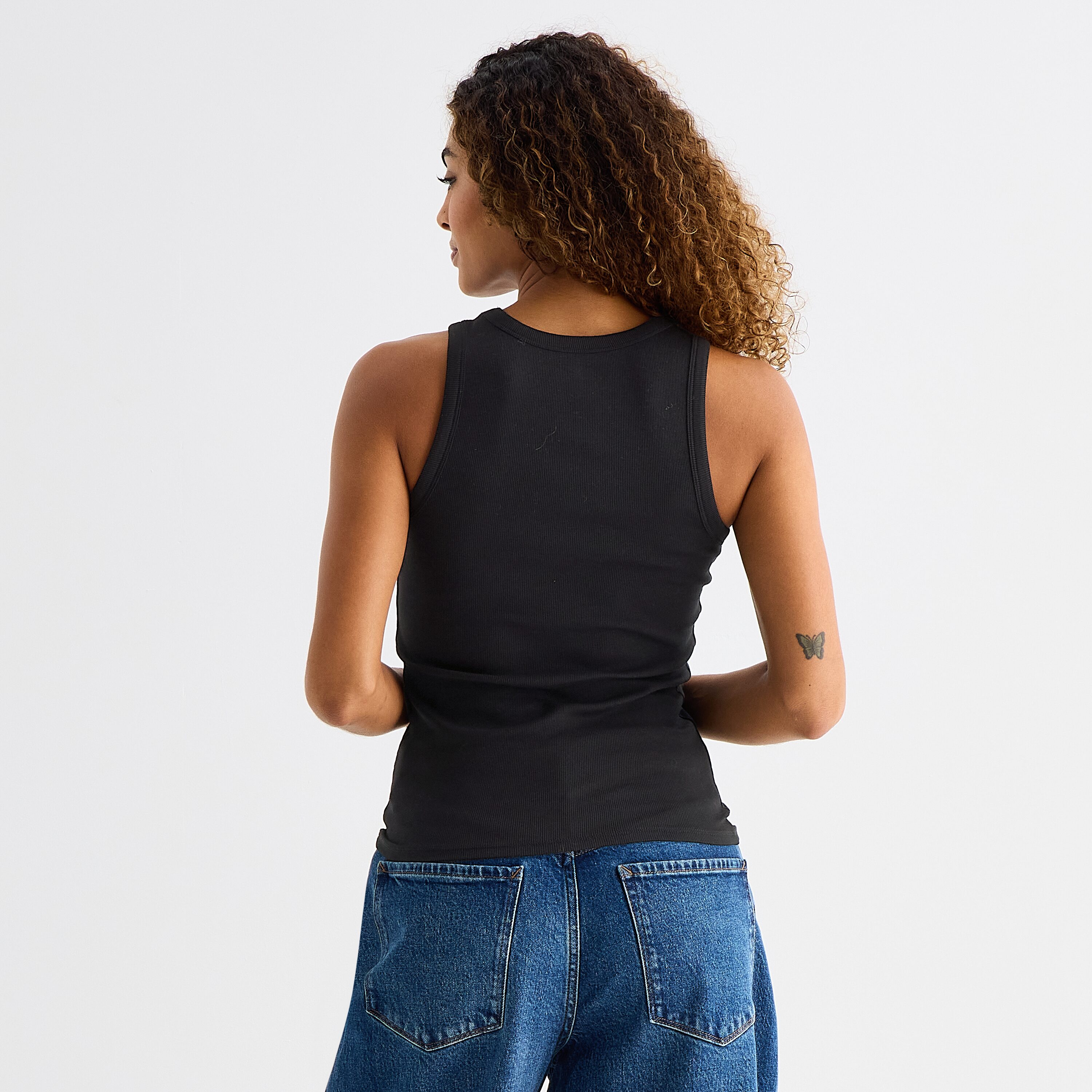 A.N.A Womens Petite High Neck Sleeveless Tank Top