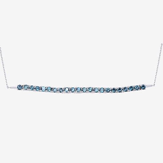 Limited Quantities! Womens Genuine Blue Topaz 10K White Gold Bolo Bracelet