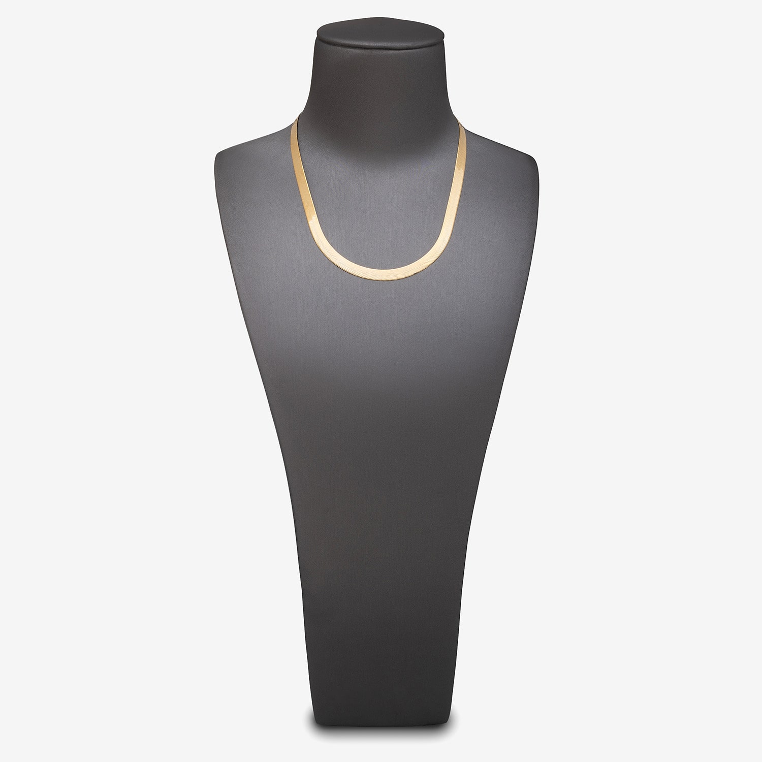 Womens 14K Gold 16 Inch Herringbone Chain Necklace