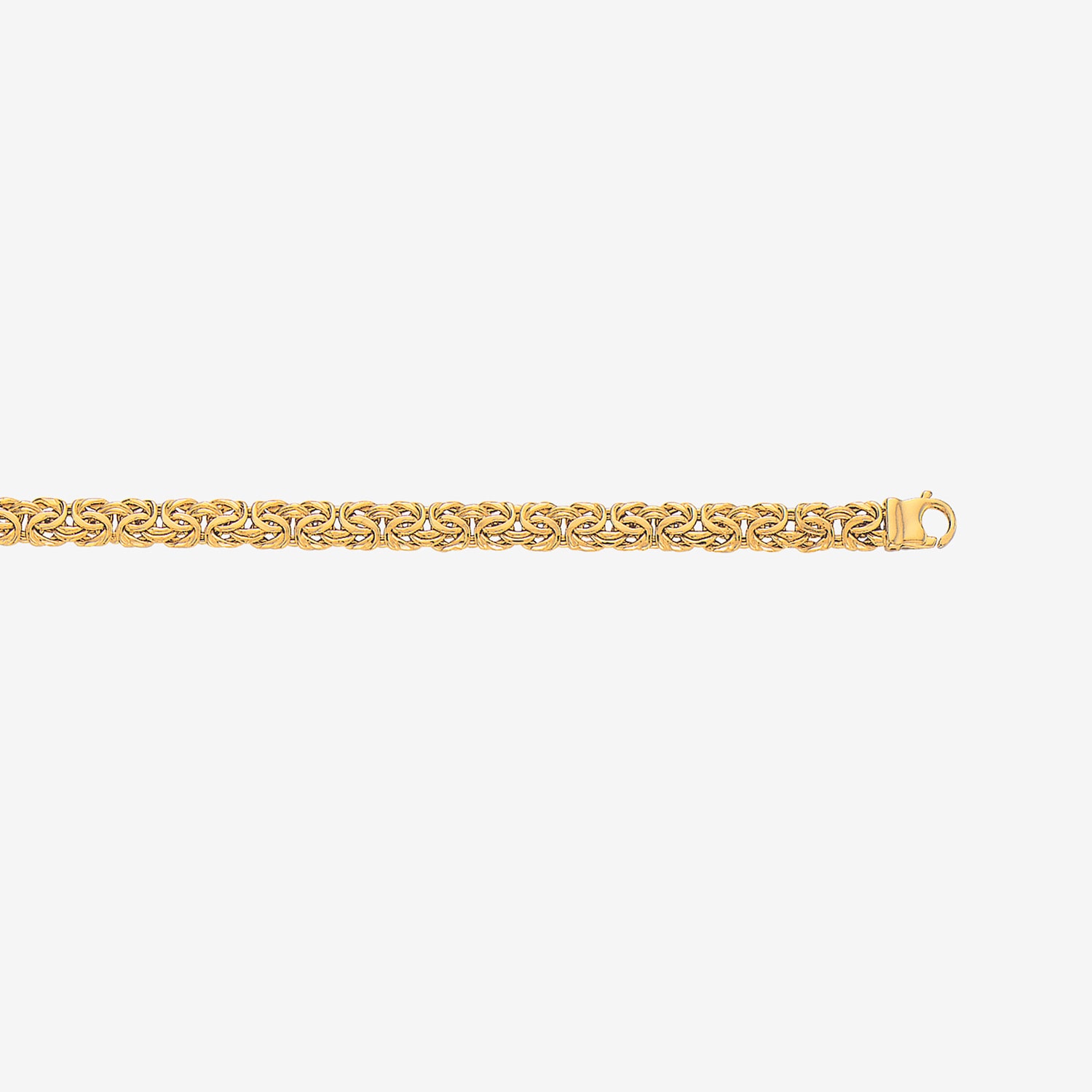 Mens 14K Gold 18 Inch Byzantine Chain Necklace