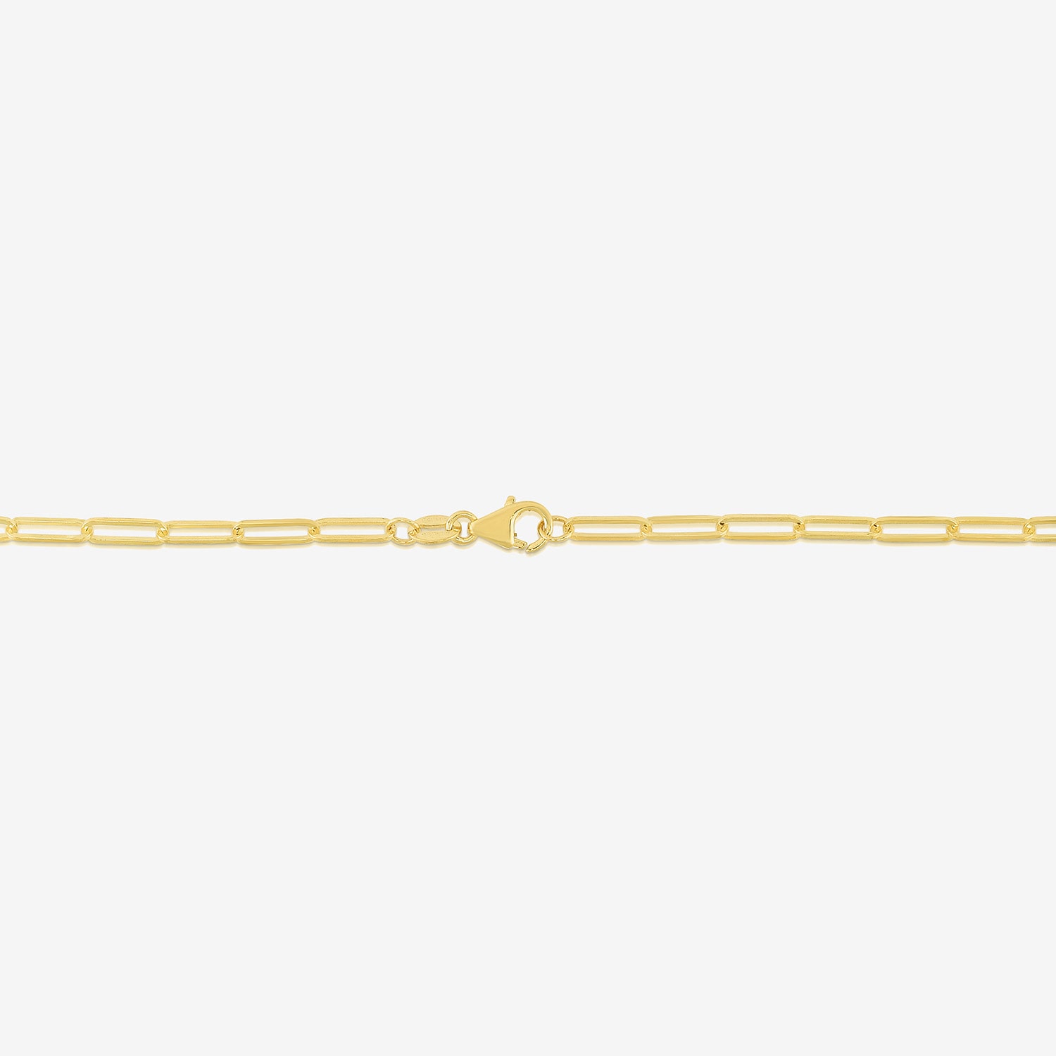 Womens 14K Gold 16 Inch Paperclip Chain Necklace