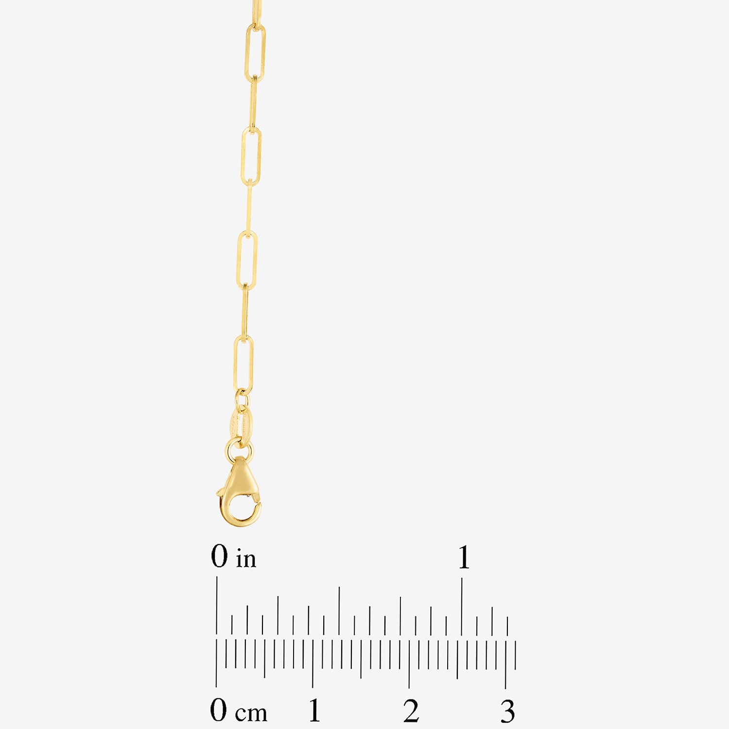 Womens 14K Gold 16 Inch Paperclip Chain Necklace