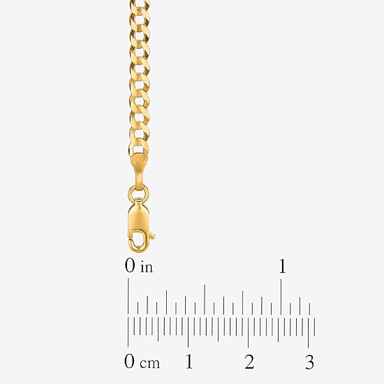Mens 14K Gold 22 Inch Curb Chain Necklace