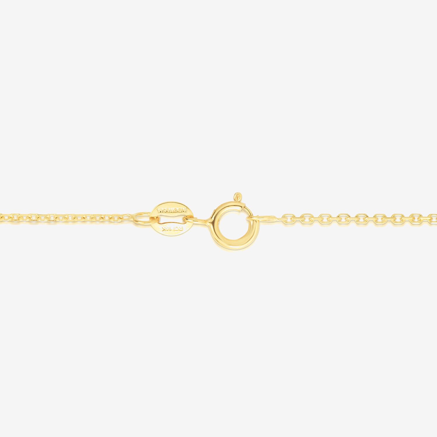 Womens 14K Gold 18 Inch Cable Chain Necklace