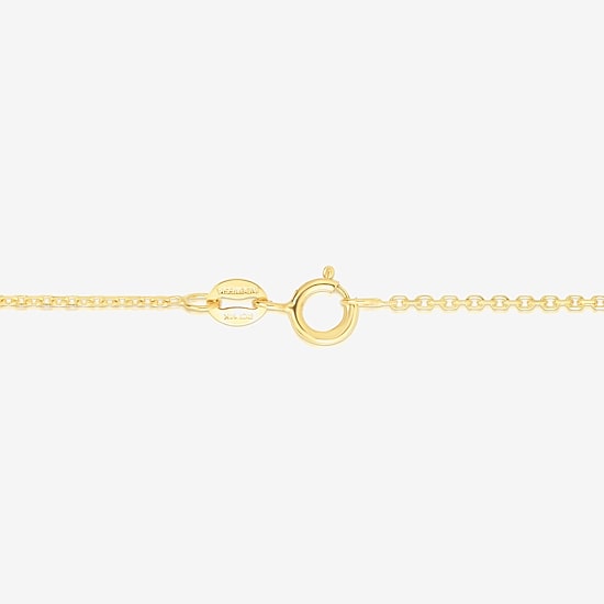 Womens 14K Gold 18 Inch Cable Chain Necklace