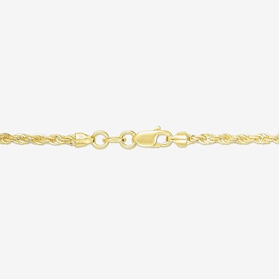 Womens 14K Gold 16 Inch Rope Chain Necklace