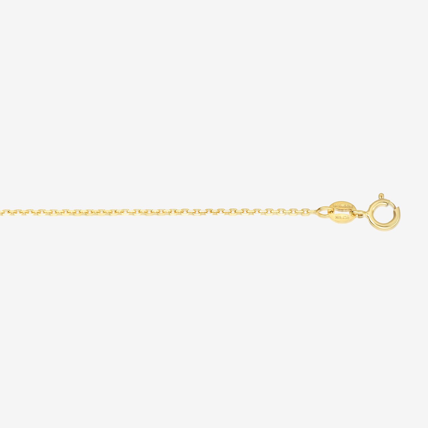 Womens 14K Gold 18 Inch Cable Chain Necklace