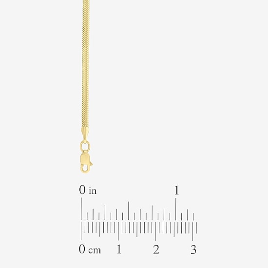 Unisex Adult 14K Gold 7 Inch Semisolid Snake Chain Bracelet