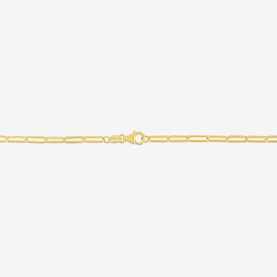 Unisex Adult 14K Gold 20 Inch Paperclip Chain Necklace