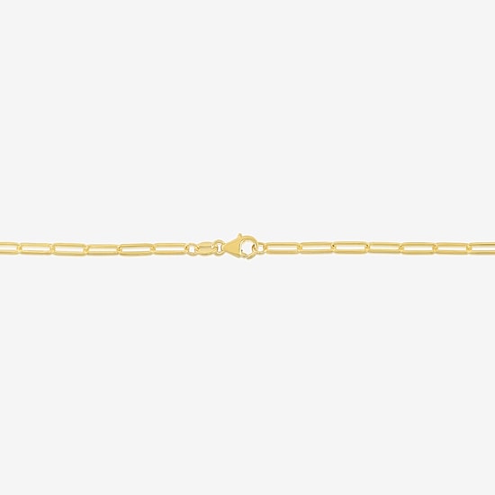 Unisex Adult 14K Gold 18 Inch Paperclip Chain Necklace